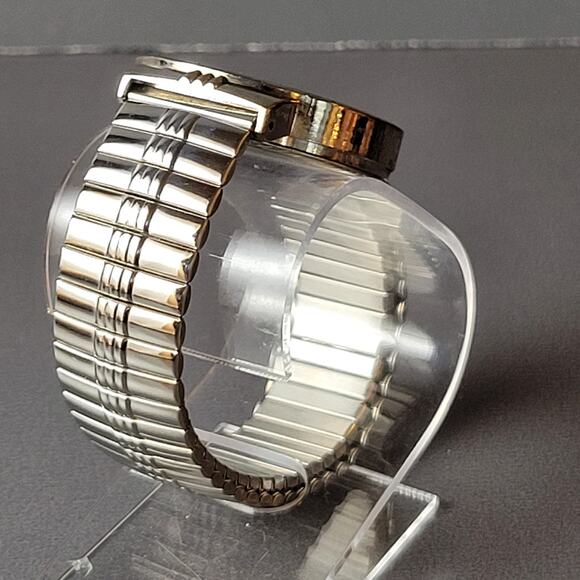 Details Mens Quartz Watch Silver Dial Expansion Band Stainless Steel Back Tested - Picture 5 of 15